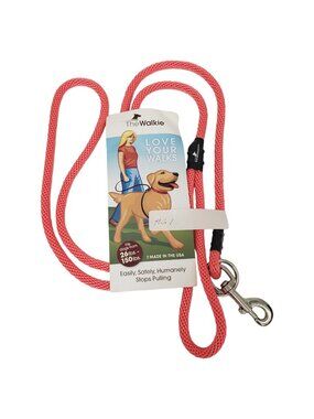 The Walkie Stops Pulling Dog Leash Large Red For 26-150 lbs USA